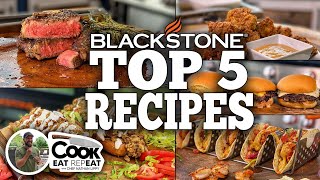 Chef Nate’s Top 5 Blackstone Recipes of 2022  Blackstone Griddle Recipes [upl. by Aihsila]