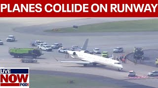 Two planes collide on runway at Atlanta Airport  LiveNOW from FOX [upl. by Asreht]