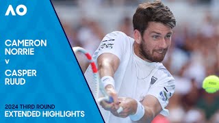 Cameron Norrie v Casper Ruud Extended Highlights  Australian Open 2024 Third Round [upl. by Rebeca]