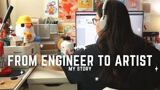 How I Went From Engineer to FullTime Artist  Healing Through Art  Studio Vlog [upl. by Halet]