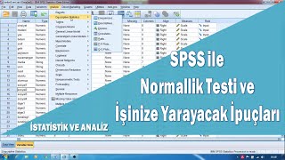 Normallik Testi SPSS Normal dağılım testi Normal Dağılmayan Veri için Çözümler [upl. by Philbrook]