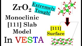 VESTA Software  ZrO2 111 Slab Model with Vacuum tutorial [upl. by Alak]