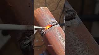 how to weld burns on round metal that few people know welding howtowelding weldingforbeginners [upl. by Knox]