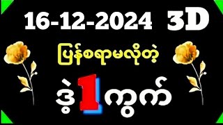 3Dကြိမ်အတွက် ထွက်ရန်အားကောင်းသော 16122024 [upl. by Mochun]