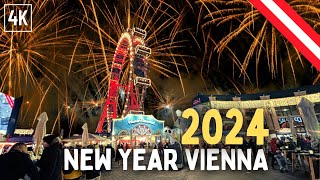 Silvester Wien 2024  Vienna New Year 2024 celebration Fireworks 2024 [upl. by Halford]