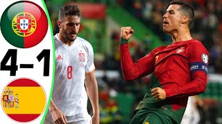 Portugal vs Spain 41  All Goals and Highlights RESUMEN Y GOLES HD [upl. by Concepcion]