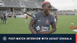 Asisat Oshoalas PostMatch Thoughts after Bay FCs Win over Louisville [upl. by Analak]