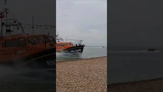 RNLI lifeboat beaching recovery and turntable  Dungeness [upl. by Madra980]