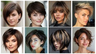 Very percious pixie short Haircut with curtains bang out for younger age women2024 [upl. by Aihsemaj]