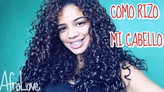 COMO RIZO MI CABELLO EN TRANSICIÓN CON AFRO LOVE rizo 3b 3cCURLY HAIR ROUTINE WAFRO LOVE  SAHONI [upl. by Ydnirb305]