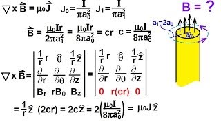 Physics 46 Maxwells Equations 25 of 30 Differential Form of Amperes Law 6 Example [upl. by Aridan440]