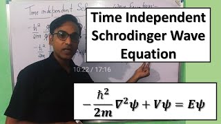 Time Independent Schrodinger Wave Equation For Engineering Physics and B Sc Physics Students [upl. by Wall]