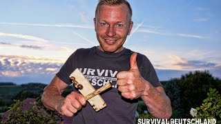 Survival Weltrekord Feuerbohren world record bow drill 507 sec [upl. by Aralk]