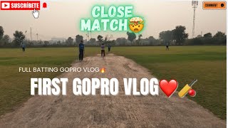 My first gopro batting vlog😍🔥🏏 super thriller match 🤯 youtube cricket gopro [upl. by Maurilla]