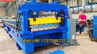 760mm Color Steel Ibr Trapezoidal Roofing Machine Wall Panel Sheet Cold Roll Forming Making Machine [upl. by Adrahs867]