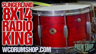 1930s Slingerland 8x14quot Radio King Snare Drum [upl. by Atiuqel]