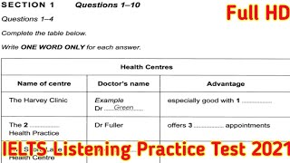 Health Center IELTS Listening Health Center Listening  IELTS Listening Practice Test 2024 With Ans [upl. by Edwina]