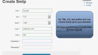 Setting SMTP in Hotmail [upl. by Aisatsana]