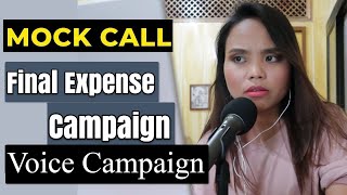 Mock Call Final Expense Campaign  Call Center [upl. by Utica]