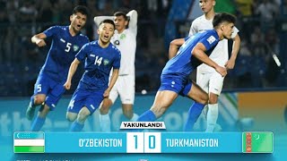 Ozbekiston U23  Turkmaniston U23 Minimal Galaba Osiyo Kubogi U23 1Tur 01062022 [upl. by Eelyab238]