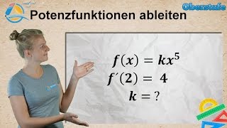 Potenzfunktionen ableiten  Oberstufe ★ Übung 2 [upl. by Nihsfa]