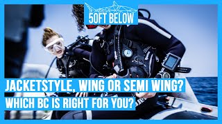 Scuba BCDs  The Difference Between Jacket Style Wing Style and SemiWing Style [upl. by Farly781]