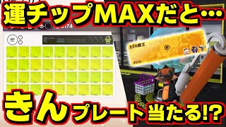 ラッキーチップでパレット埋めると運気があがってガチャで金プレート出るんじゃね！？と思いついてやってみると…？？【スプラトゥーン3】 スプラ小ネタ [upl. by Shatzer]