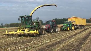 Maïs 2011  John Deeres vast  Ginaf vast  Fendt vast  Case IH vast  Wet harvest  Partoens [upl. by Eselahs]