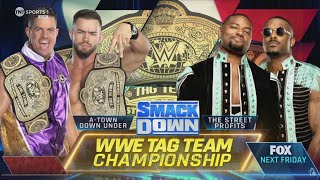 ATown Down Under vs Street Profits  WWE Tag Team Championship Match SmackDown May 03 2024 [upl. by Bearce]