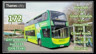 Thames valley 172  Bracknell High St ➝ South Bracknell ➝ Bracknell High St Circular [upl. by Atir660]