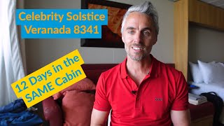 Celebrity Solstice Veranda Cabin 8341 Room Tour [upl. by Noyk15]