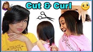 Watch Me TRIM amp Feather CURL My Hair [upl. by Furey]