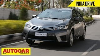 2014 Toyota Corolla Altis  India Drive Video Review  Autocar India [upl. by Augy524]