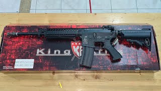 review aeg king arms m4 vis carbine rifle full metal resmi grafir [upl. by Drolyag69]