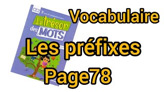 les préfixes page 78 du cahier dactivités trésor des mots CE2 [upl. by Teplitz]