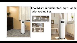 Cool Mist Humidifier for Large Room with Aroma Box  Unboxing and Setup [upl. by Zales]