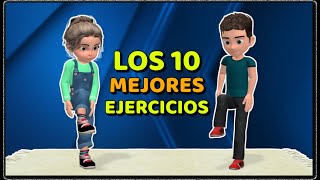 LOS 10 MEJORES EJERCICIOS PARA NIÑOS  RUTINA SIN IMPACTO [upl. by Eiramrebma]