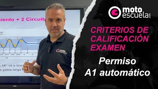 Criterios de calificación examen de moto permiso A1 automático [upl. by Edin]