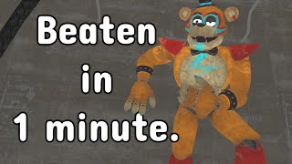 The illegal speedrun that beats FNAF SB in 1 minute [upl. by Victorie]