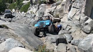 CJ5 versus Rubicon Little Sluice on Jeepers Jamboree 2024 [upl. by Tamiko]