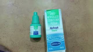 Refresh tears eye drop uses in hindi  Refresh tears side effects  Refresh tears eye drop review [upl. by Katzir98]