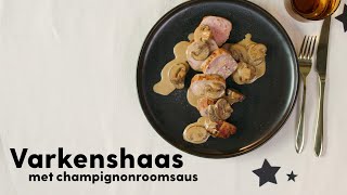 Varkenshaas bakken met champignonsaus  Allerhande [upl. by Kowal]