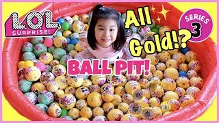 LOL Surprise Confetti Pop BALL PIT All ULTRA RARE GOLD Balls Found [upl. by Akinad]