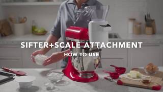 How to Use the Sifter  Scale Attachment  KitchenAid® Sifter  Scale Attachment [upl. by Scutt]