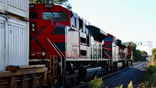 4K Ferromex Duo and BNSF Grain Train  Staples Subdivision [upl. by Eads]