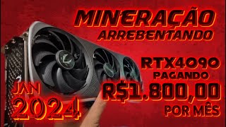 🟢 Mineração Arrebentando em 2024 e uma RTX4090 pagando mais de R180000 por mês com ROI de 3 meses [upl. by Beckett351]