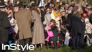 Prince George amp Princess Charlotte Steal the Show As Royals Leave Church  British Royals  InStyle [upl. by Alel]