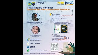 INTERNASIONAL WORKSHOP quotRASCH MODEL FOR QUANTITIATIVE RESEARCHquot 1 PROGRAM STUDI PENDIDIKAN BIOLOGI [upl. by Emmaline]