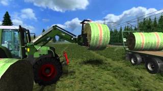 Ramassage de foin 2012  John Deere 8360R amp Fendt 716  Hases Eifel HD [upl. by Cinamod]