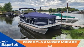 2022 Sylvan 8522 Mirage LZ Boat Tour SkipperBuds [upl. by Eirallam]